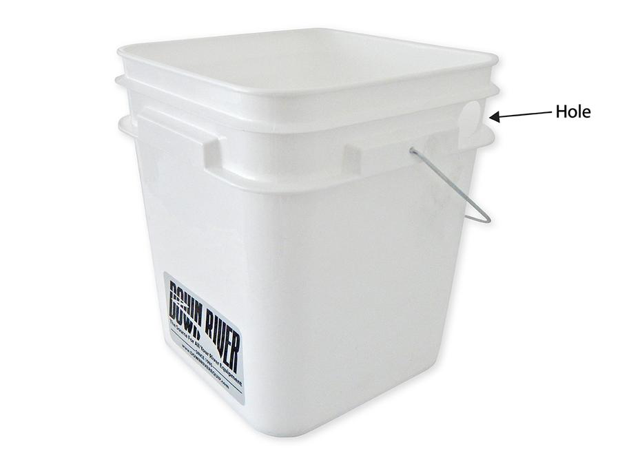 Square Pail - 4 Gallon, Black